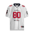 Alphabet print V-neck sports short sleeved jersey