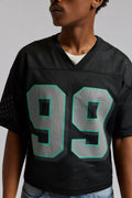 Retro Jersey Short Sleeve Men's Digital Print Street Sports Style T-Shirt Hollow Loose Top T-Shirt