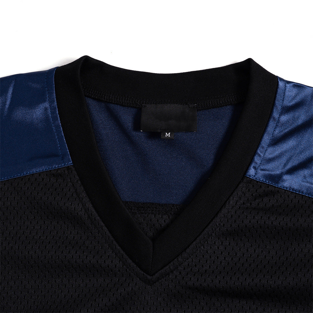 Splicing double-layer mesh jersey