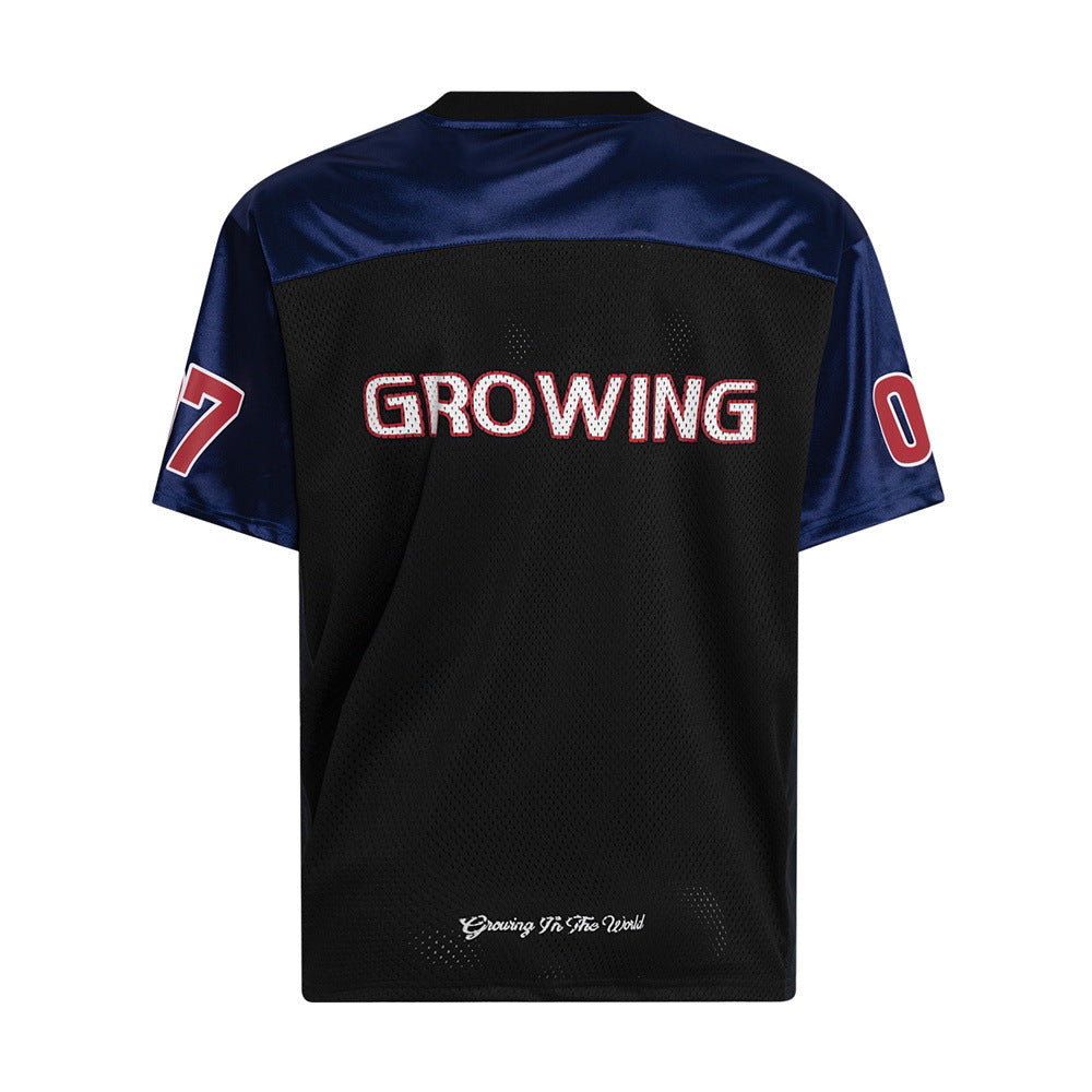 Splicing double-layer mesh jersey